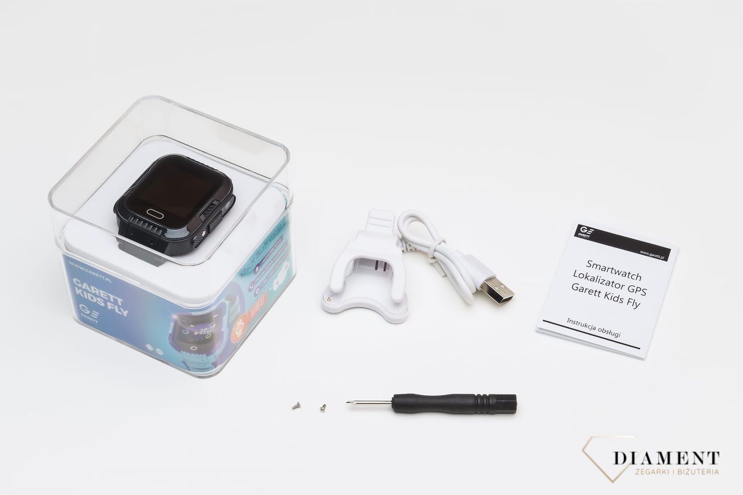 Smartwatch dla dzieci Kids Fly RT czarny to nowoczesny lokalizator GPS z kartą sim i przyciskiem SOS. Posiada funkcje lokalizacji na mapie, funkcje telefonu komórkowego oraz szereg innych funkcji, dzięki którym mamy większą.jpg